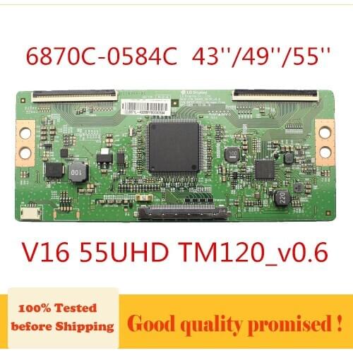 6870C-0584C Tcon Board 6870C 0584C 43'' 49'' 55'' size TV V16 55UHD TM120 TV Board ...etc. Original Logic Board t-con 6870C0584C
