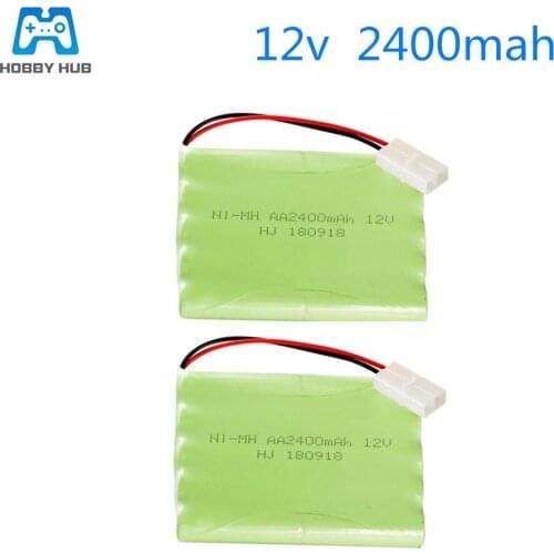 2/3/4pcs 12V 2400mah AA rechargeable battery for RC car boat guns lighting 12 v nimh electric toys remote control toys Battery