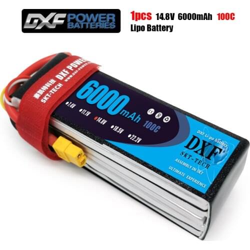 DXF 4S 14.8V 6000mah 50C-100C Lipo Battery 4S XT60 T Deans XT90 EC5 50C For Racing FPV Drone Airplanes Off-Road Car Boats