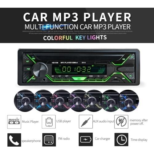 Car Radio Stereo Player 3010 Autoradio Aux Input Receiver 1din Bluetooth Stereo Radio MP3 Multimedia Player Support FM/WMA/USB