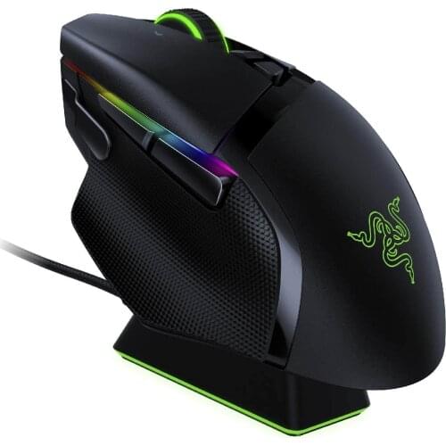 Razer Basilisk Ultimate Wireless Gaming Mouse with 11 Programmable Buttons,20000 DPI, 14 Chroma RGB Lighting Zones