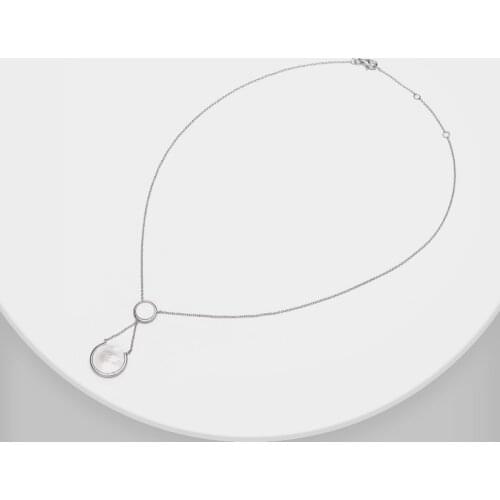 Amorita boutique stylish double circle fritillary pendant necklace