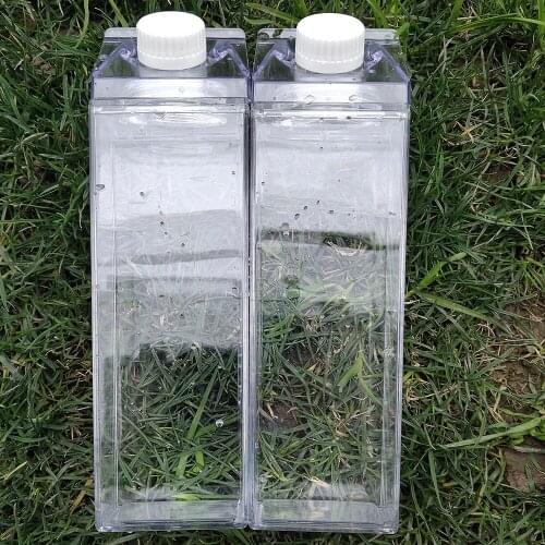 0.5L Water-Bottle Drinkware Shaker Sports Square Milk Water Bottle Waterbottle Transparent Reusable Water Jug Bottles