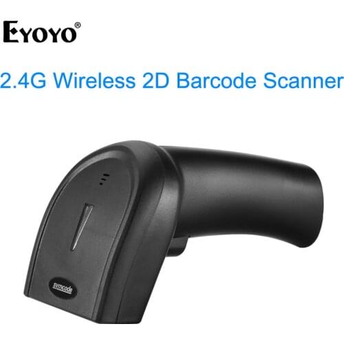 Eyoyo Scanner EY-006W 1D 2D QR Handheld Barcode Scanner 2-in-1Connection Prefix/Suffix Digits Bluetooth wireless & wired scanner
