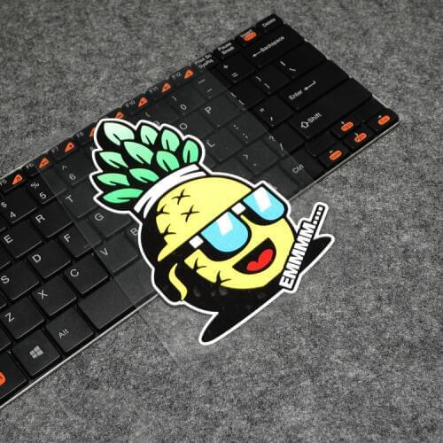 GalonDeco Cartoon Sunglasses Pineapple EMMM Fashion Car Decoration Reflective Stickers Trunk Car Accessories Spoof Funny Sticker