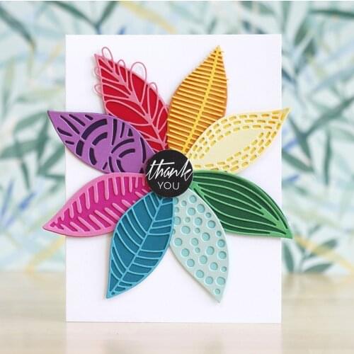JMCRAFT 2021 New Colorful Leaves Metal Cutting Dies DIY Scrapbook Handmade Paper Craft Metal Steel Template Dies