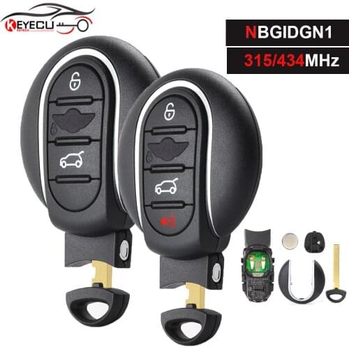 KEYECU Aftermarket Smart Remote Car Key Fob 3B /4 Button 433MHz for BMW MINI Cooper 2013- 2017 IC: 2694A-IDGNG1 FCC ID:NBGIDGNG1