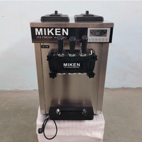 Commercial Ice Cream Maker Table Top Three Flavors Yogurt Ice Cream Machine Sundae Making Machine 1600W