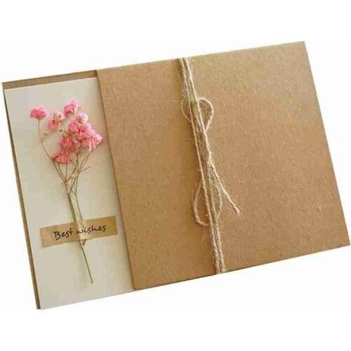 Small Real Dried Flower Dry Plants Paper Flower Craft DIY Accessories Sunflower Gypsophila Forget-me-not Kraft Card Lover Gift