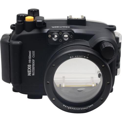 Mcoplus 40m / 130ft Waterproof Underwater Diving Housings Case for Sony NEX-6 NEX6 16-50mm