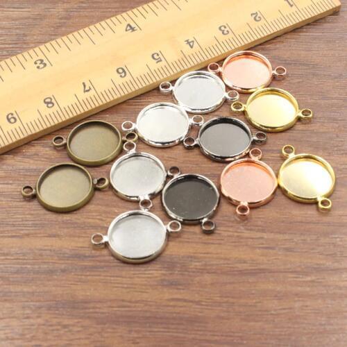 Fit 12mm Copper Round Vintage Glass/Cabochon Frame bezel Settings, Bezel For DIY Bracelet 20pcs/lot K05381