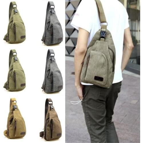 Useful Man Chest Sling Crossbody Bag Casual Travel Canvas Messenger Bag Back Chest Bags Mens Shoulder Bag 5Colors bolsos