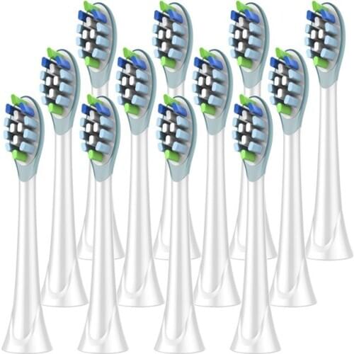 12pcs / lot Replacement Toothbrush Heads For nbhbj DiamondClean HydroClean Black HX9054p Electric Toothbrush Heads