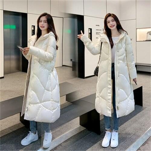 New Down Cotton Coat Women Loose Parkas Winter Jacket Warm Thick Winter Coat Women Long Sleeve Oversized Coat Padded Outerwear