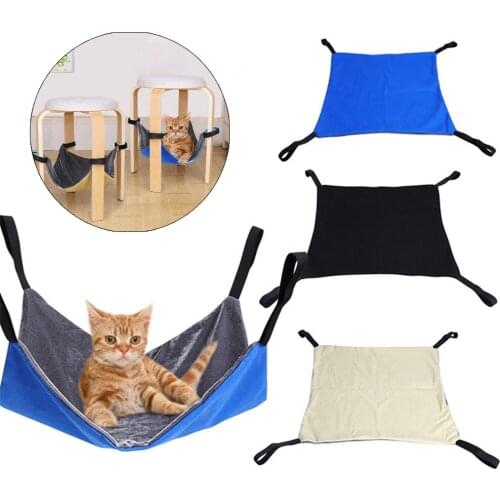 Hanging Cat Hammock Pet Supplies Cats Sleeping Bag Pets Kitten Cage Breathable Double-sided Available Winter Warm Kitty Bed Mat