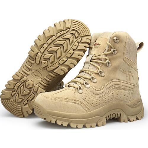 Hot Men Outdoor Tactical Hiking Climbing Hunting Boots Army Military Combat Breathable Waterproof Non-slip Desert Trekking Shoes
