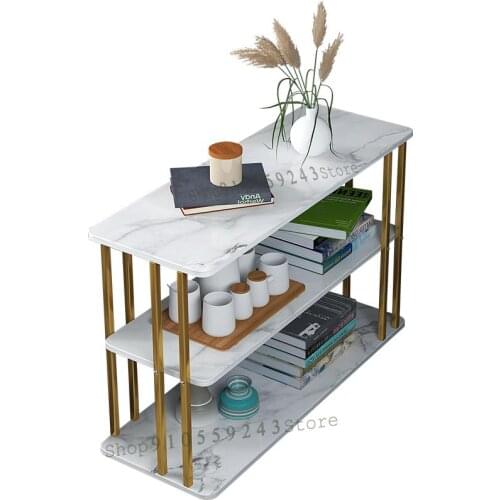 Side Table European-style Narrow-angle Table Table Living Room Bedroom Home Creative Light Luxury Simple Modern Double-layer Sof