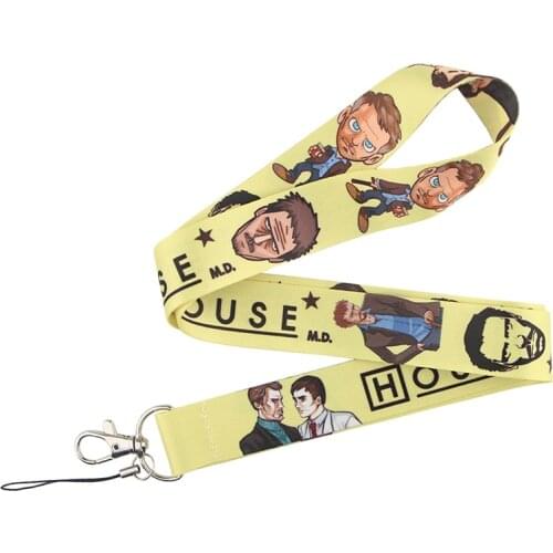JF0065 House M.D. Lanyard Neck Strap for key ID Card Cellphone Straps Badge Holder DIY Hanging Rope Gift For Doctor Nurse
