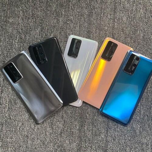 Replacement For Huawei P40 Back Battery Cover Rear Door Housing Case With Camera Lens Adhesive For Huawei P40 Pro High Quality