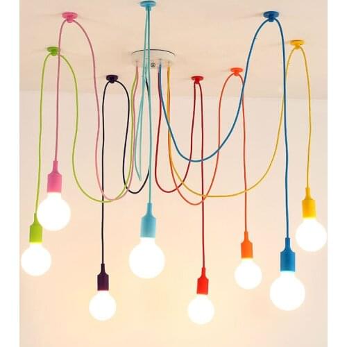 Modern Simple and Colorful Sky Girl Scattering Spider Personality Fashion Decoration Restaurant Bar Clothing Shop Chandelier