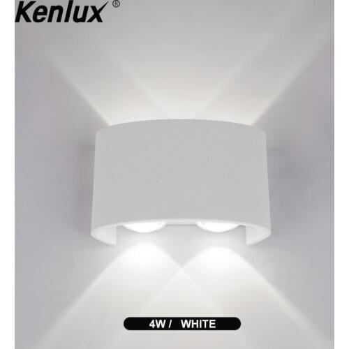 Modern 4W AC85-265V LED Wall Lamp waterproof Indoor Outdoor Simple Style Aluminum Wall Lights for Bedroom Hallway Porch Balcony