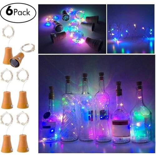 Light String Bottle Stopper LED Waterproof String Light Solar Power Decor Lamp Chain for Party birthday Wedding Indoor Decor