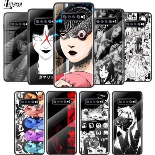 Japan Horror Comics For Samsung Galaxy S20 FE S10e S10 S9 S8 Ultra Plus Lite Plus 5G Tempered Glass Cover Phone Case