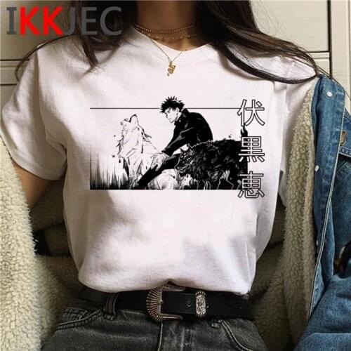 Jujutsu Kaisen t-shirt male couple clothes 2021 print ulzzang kawaii clothes ulzzang plus size