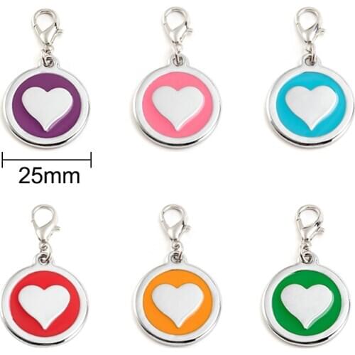 2PCs Zinc Based Alloy Pet Memorial Heart Knitting Stitch Markers Silver Color Heart Pattern Knitting Tools