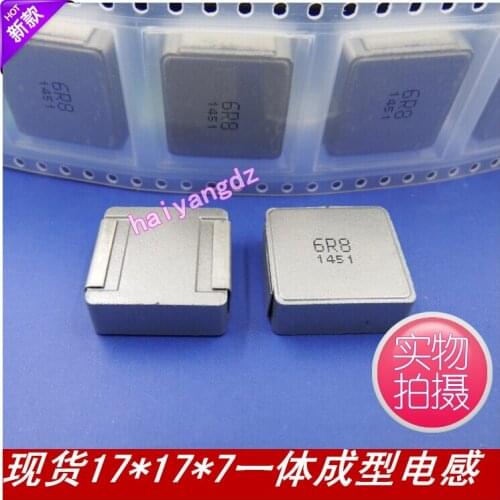 2pcs/SMD Integral forming inductors 1770 6.8UH 16A Saturated 26A Printing:6R8 17*17*7