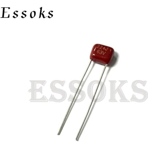 20PCS 63V224J 0.22UF Pitch 5mm 220NF 63V 224 224J CBB Polypropylene film capacitor