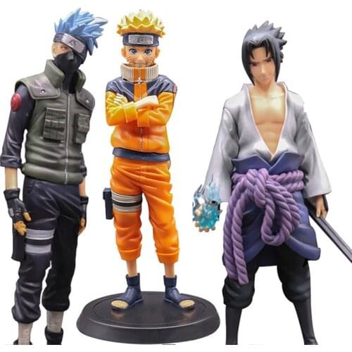 24cm Shippuden Uzumaki Ver. PVC Action Figure Model Collection Anime Hatake Kakashi Uchiha Sasuke Figures Toys For Kids
