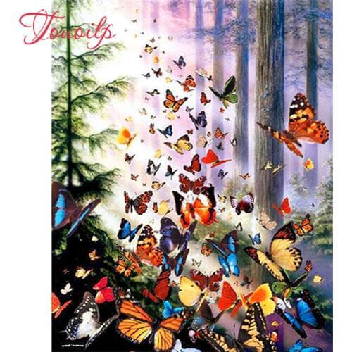 3d,Full,Diamond Embroidery,forest butterfly,diy Diamond Painting,Cross Stitch,Diamond Mosaic,diamond pattern,home decor stickers