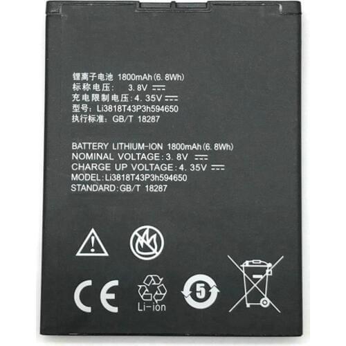 1800mAh Li3716T42P3h594650 Battery For ZTE V889S V889M U970 U807 V807 N807 V930 U930 N970 V970 U795 Batterie