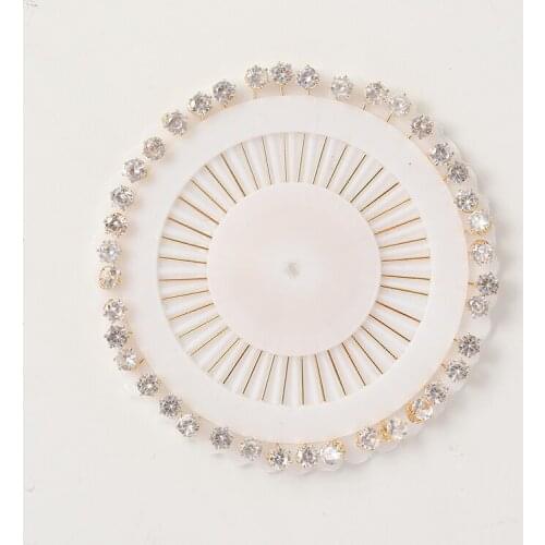 Fashion Muslim Hijab Pins Scarf Clips Glitter Rhinestone Brooches Women Wedding Accessories 40 pcs/lot