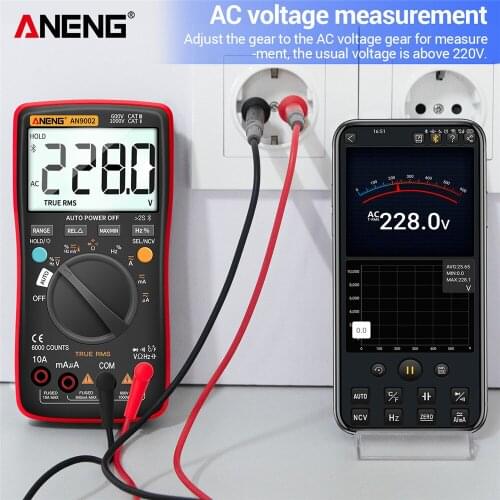 ANENG AN9002 6000 Counts bluetooth Digital Multimeter Professional MultimetroTrue RMS AC/DC Current Voltage Tester Auto-Range