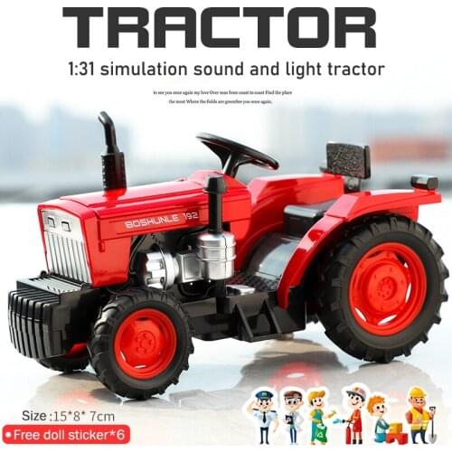 Childrens alloy tractor toy 1:32 farm transport vehicle simulation large inertia car farmer car model