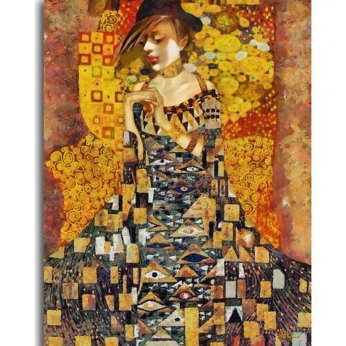 Diy 5Diamond Painting Cross Stitch Diamond embroidery Gustav Klimt diamond mosaic Machine rhinestone decoration accessories C51