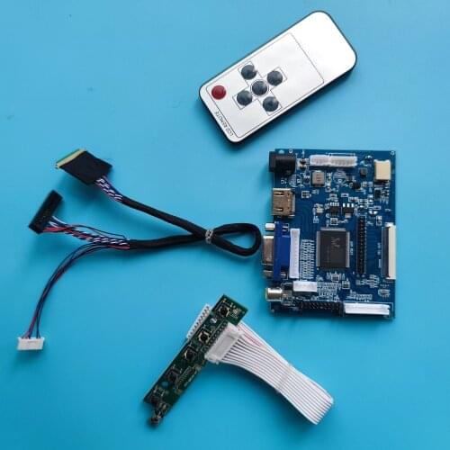 Kit Work for HT156WXB 1366x768 monitor 2AV VGA AV HDMI LCD Screen Controller Board remote display 40pin driver panel LED