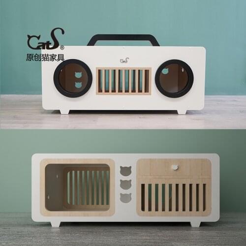 Cat Furniture, Retro Color Matching Coffee Table, Wooden Cat House, Cat Litter, Cat Toy,Cat supplies