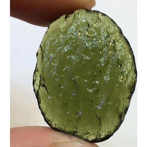 Natural Moldavite Pendant Necklace, Irregular Energy Stone Aerolites Czech Crystal Pendant Necklace Elegant