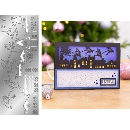 2021 New Arrival Deers Buildings House Metal Cutting Dies Craft Stencil for Scrapbooking Decor DIY Embossing Template Die Cut