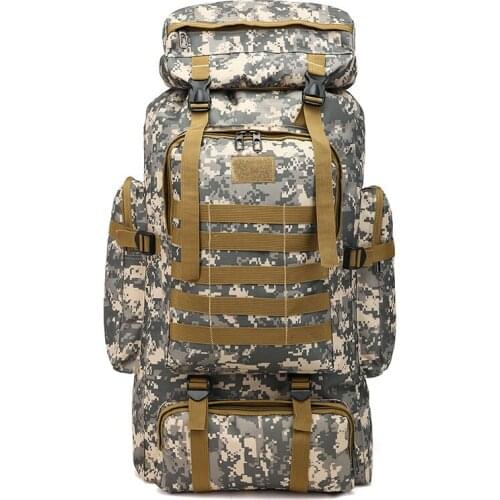 New Arrive 80L Waterproof Camo Tactical Backpack Travel Rucksack Outdoor Sports Climbing Bag Military Army Hiking Backpack