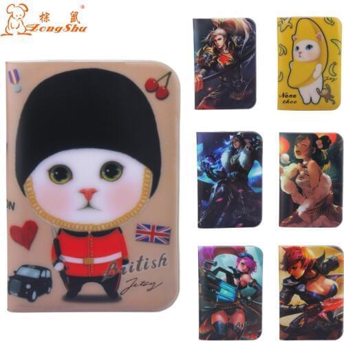 Cartoon Anime characters Travel Passport Covers for Men PVC Leather ID Card Bag Passport holder Passport Wallets