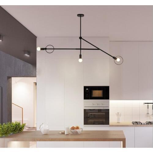 Postmodern geometric art Pendant Lights Nordic line Hanging Lamp Loft Industrial Home Decor Kitchen Light Fixture Luminaire