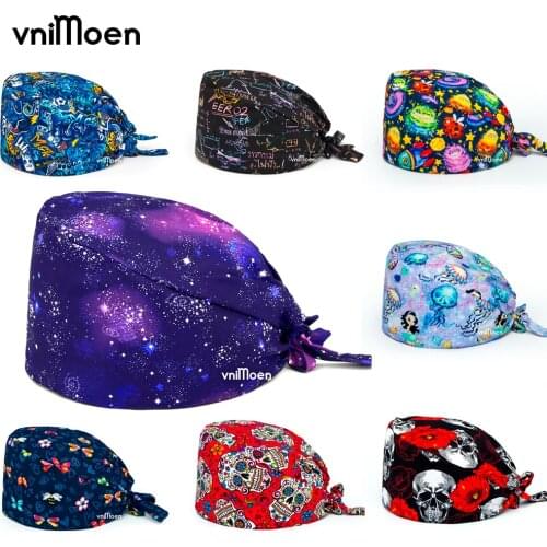Dental doctor Surgical cap nursing cap Dust cap Beauty cap Scrub Caps Cotton Tieback scrub hats for women pharmacy nursing hat