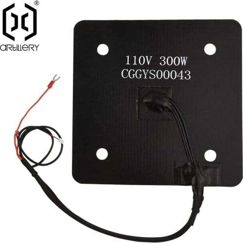 Artillery Silicone Heated Bed 220x220mm Hotbed Pad 300W 110/220V with Insulation Cotton Mat for Artillery 3D Printer parts