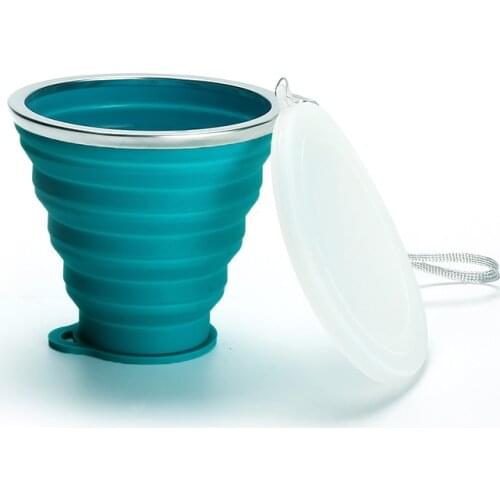 Hot Folding Silicone Cup Portable Silicone Telescopic Drinking Collapsible Cup Multi-function Foldable Silica Mug Dropshipping