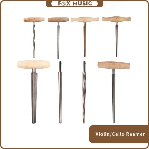 Violin /Cello Reamer Maple Wood Handle +HSS Level Violin Parts Accessories Diy Violin Tools