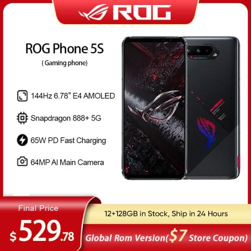 ASUS ROG Gaming Phone 5 Pro | Ultimate Snapdragon888 144Hz 18GB+512GB 5G 6.78" AMOLED 65W Hyper Charge 6000mAh 64MP Rog5